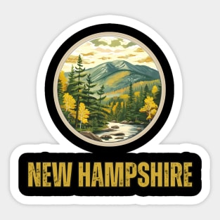 New Hampshire State USA Sticker